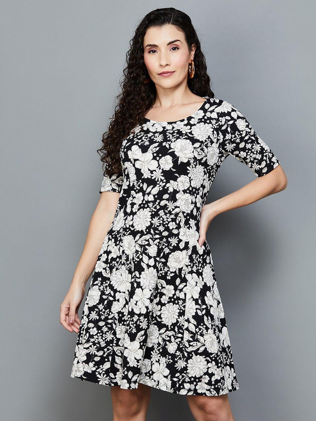 code by lifestyle floral printed a-line dress