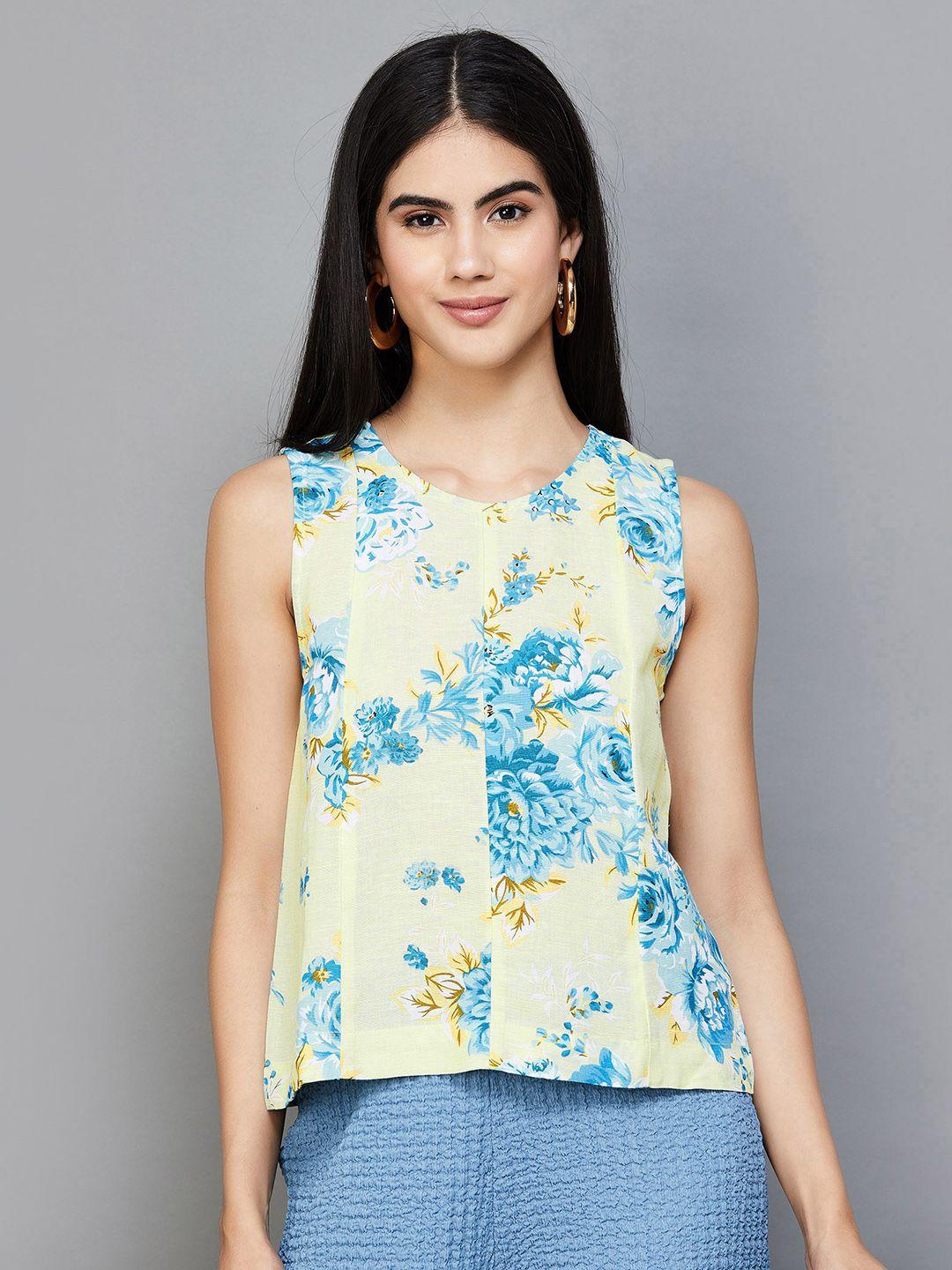 code by lifestyle floral printed a-line top