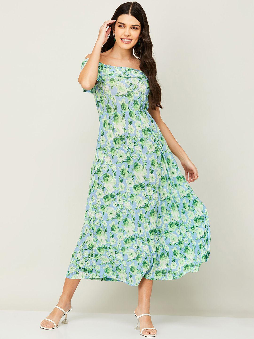 code by lifestyle floral printed fit & flare midi dress