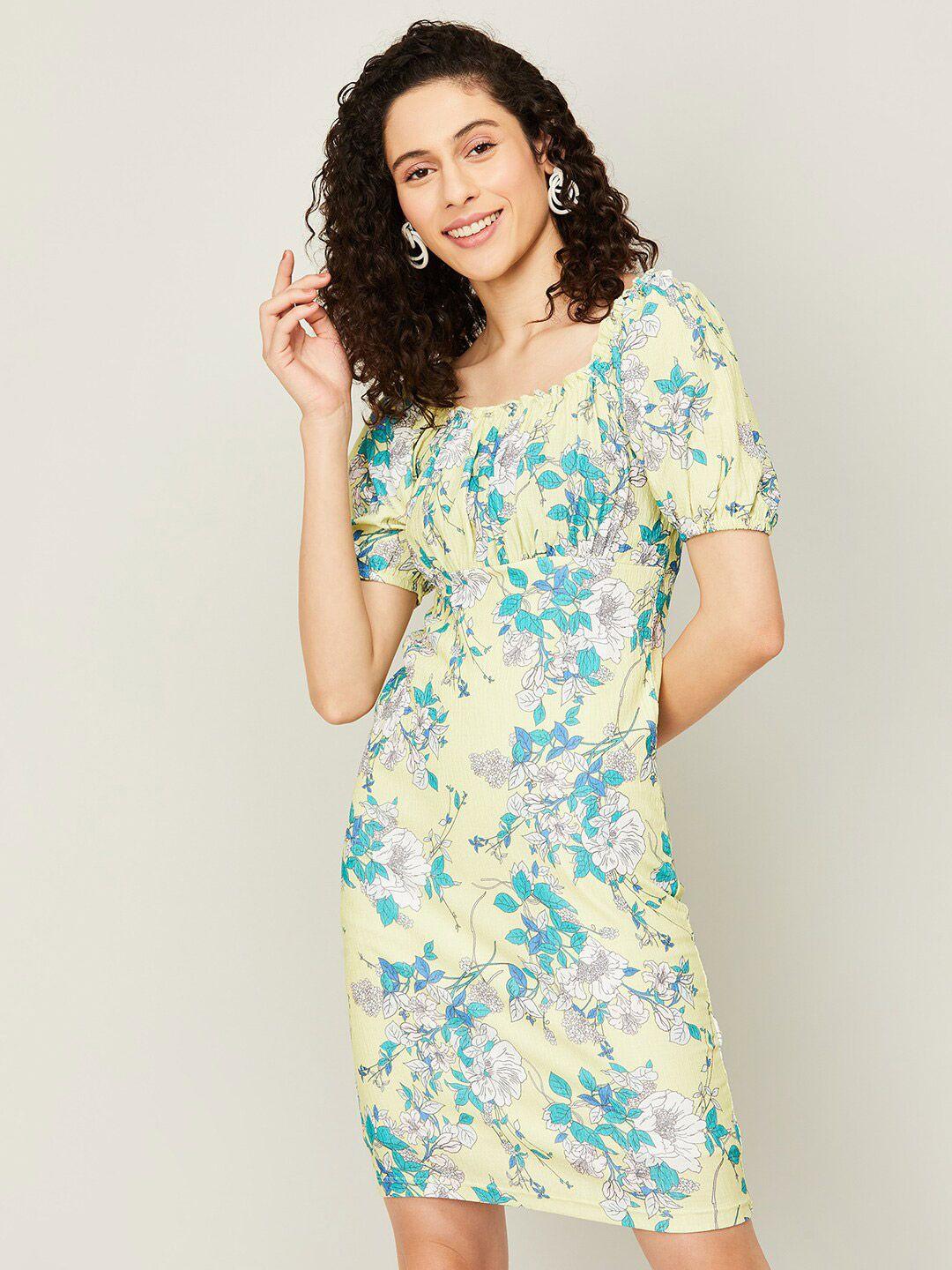 code by lifestyle floral printed sheath dress