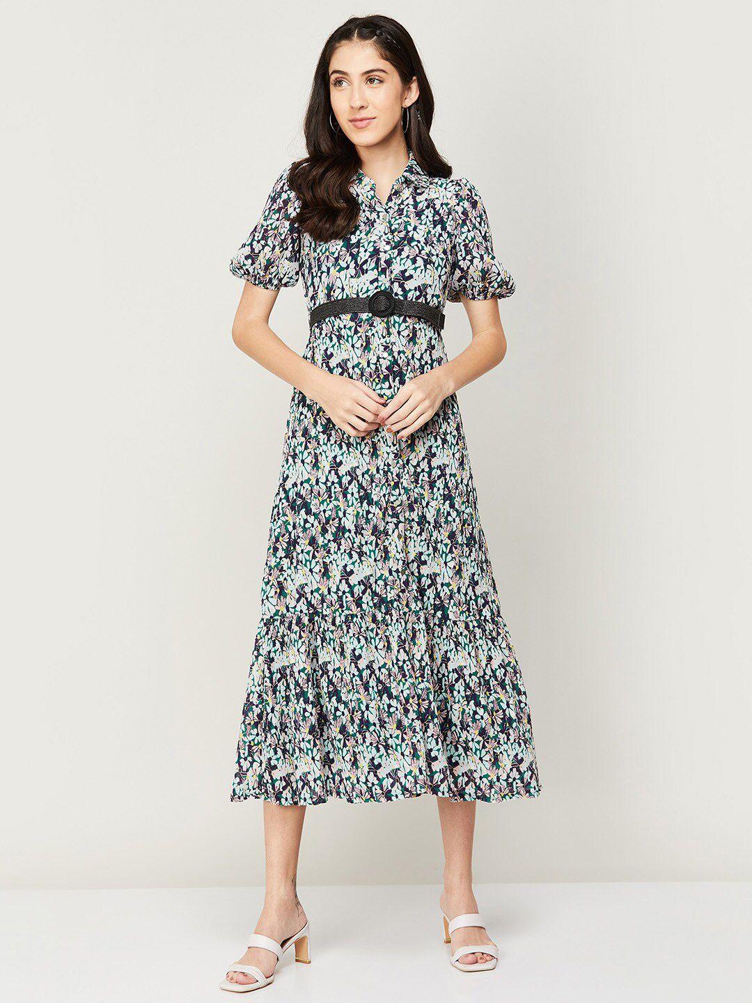 code by lifestyle floral shirt midi dress