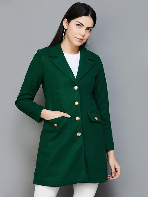 code by lifestyle green regular fit blazer