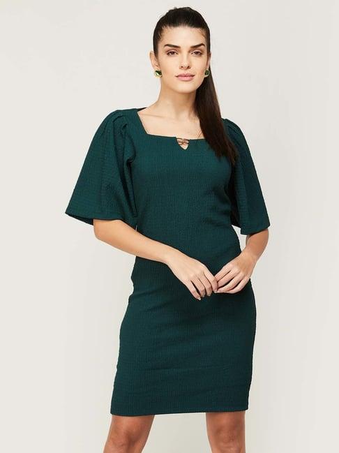 code by lifestyle green shift dress