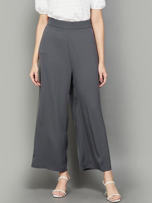 code by lifestyle grey high rise flared pants