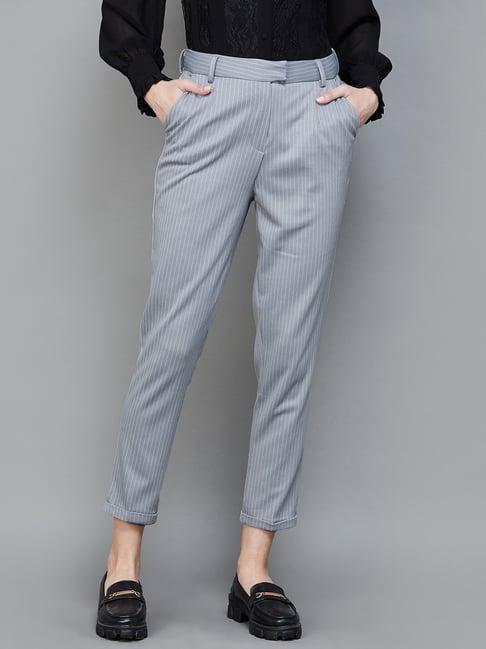 code by lifestyle grey striped pants