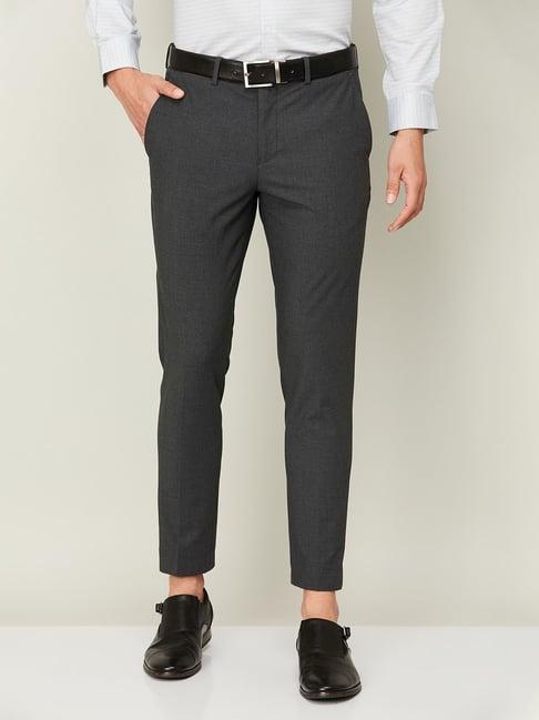 code by lifestyle grey super slim fit trousers