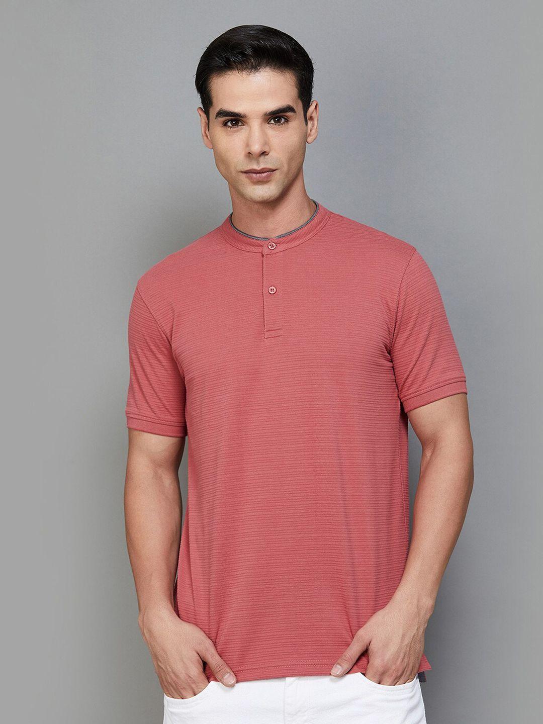 code by lifestyle henley neck t-shirt