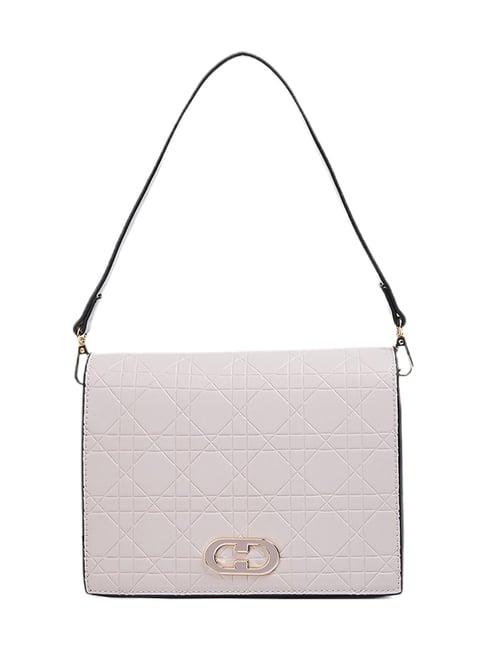 code by lifestyle lilac textured shoulder bag