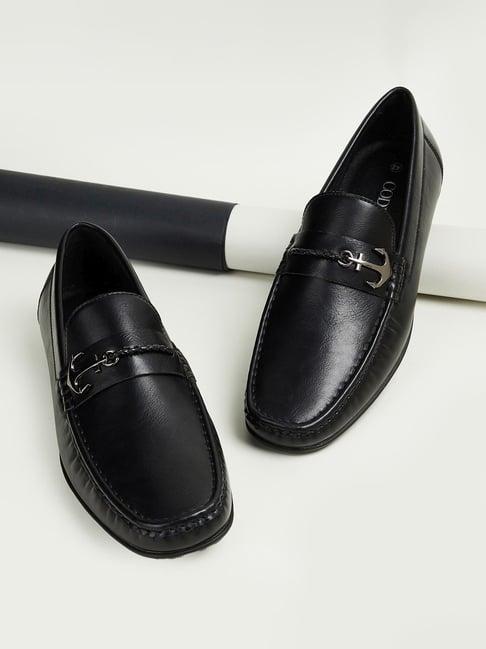 code by lifestyle men's black casual loafers