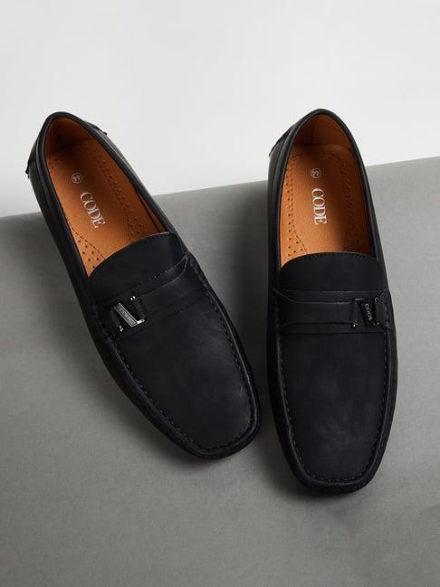 code by lifestyle men's black casual loafers