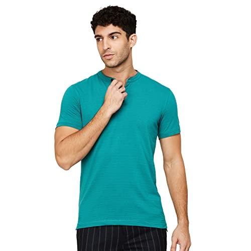 code by lifestyle men's regular fit olive cotton t shirt-xxl