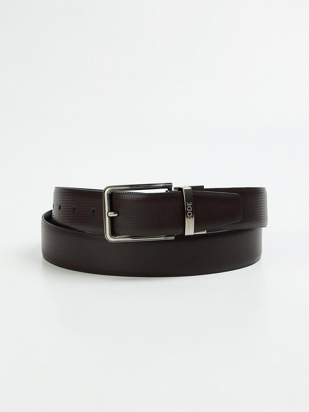 code by lifestyle men black leather belt