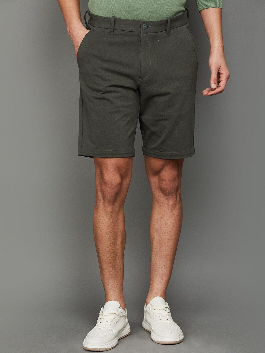 code by lifestyle men mid rise cotton shorts