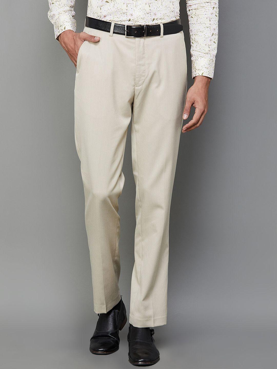 code by lifestyle men mid rise formal trousers