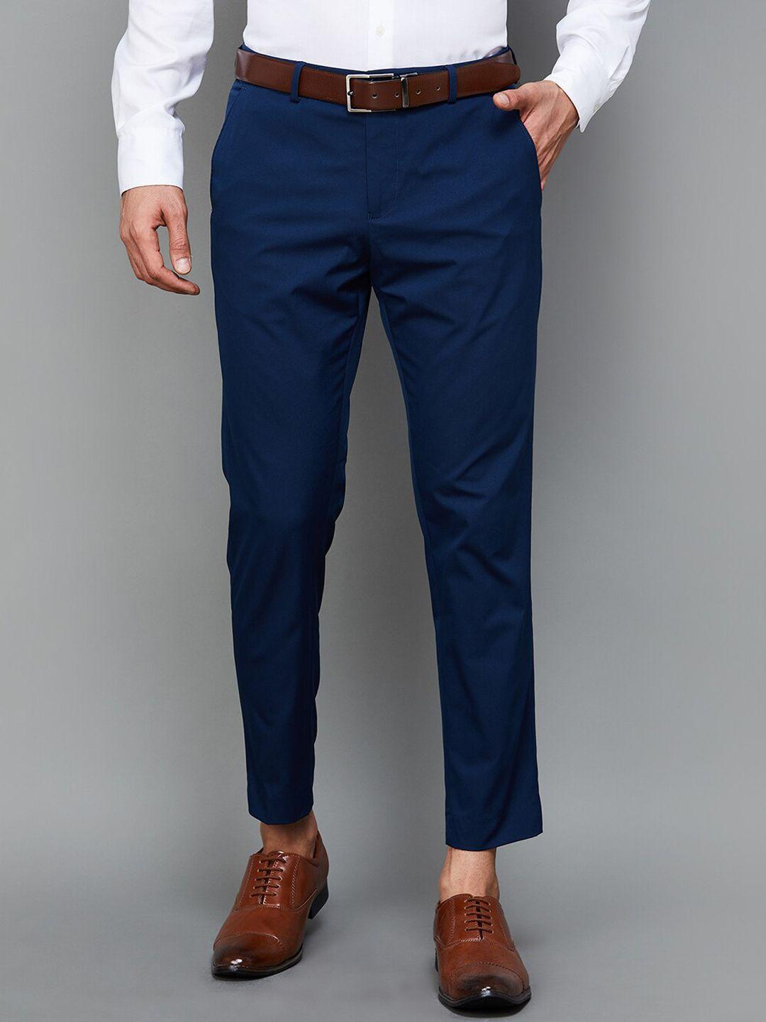 code by lifestyle men slim fit formal trousers