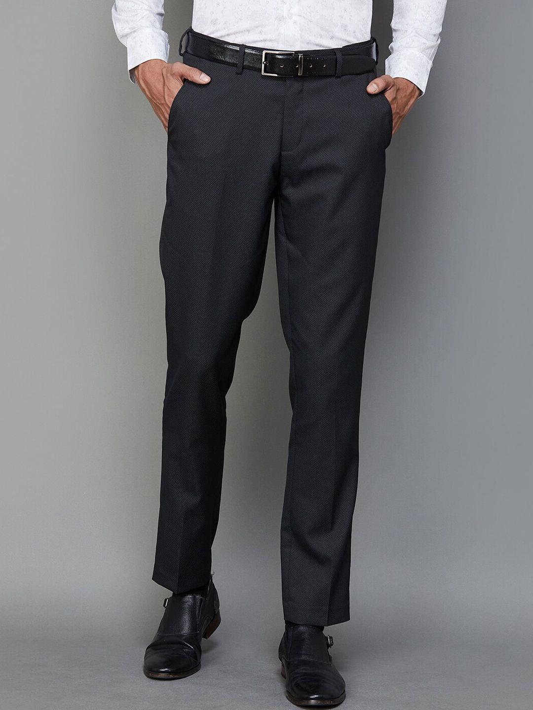 code by lifestyle men slim fit formal trousers