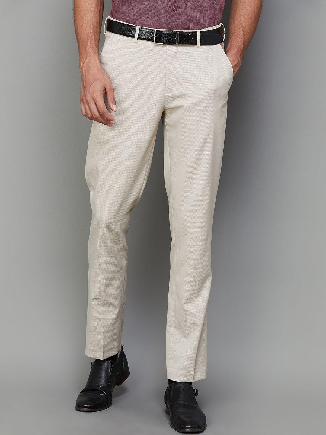 code by lifestyle men slim fit formal trousers