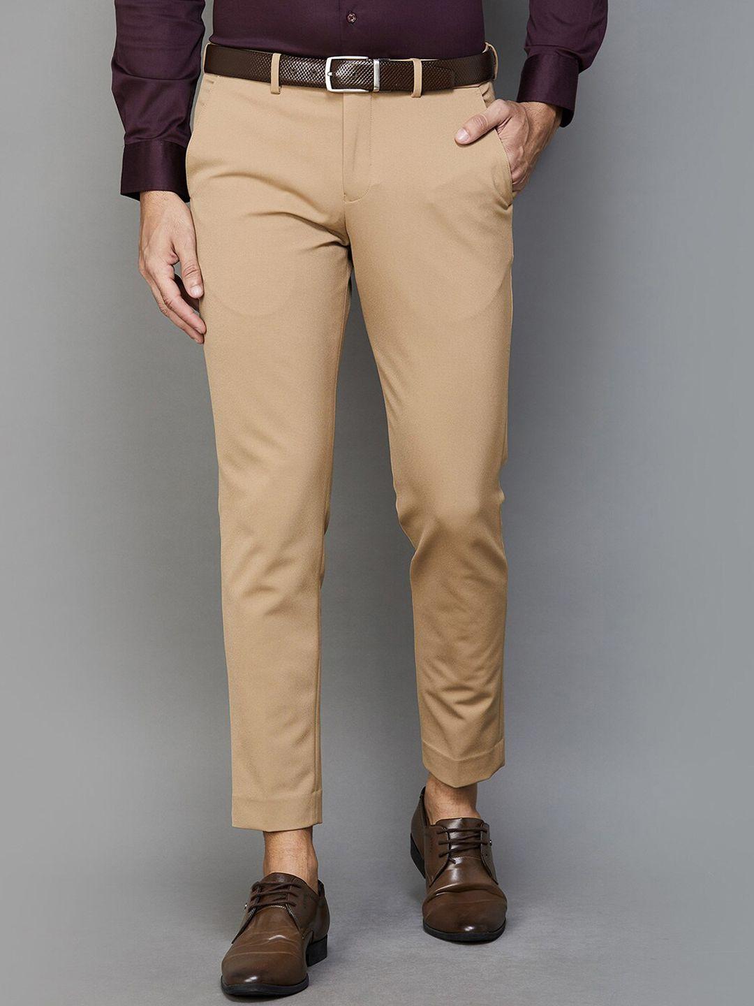 code by lifestyle men slim fit formal trousers