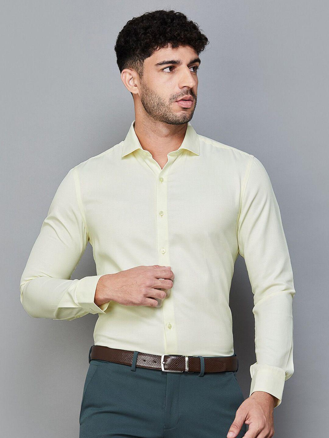 code by lifestyle men slim fit opaque formal shirt