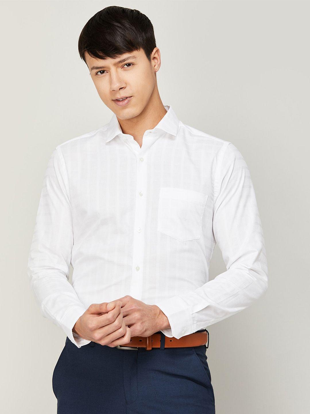code by lifestyle men striped formal cotton shirt