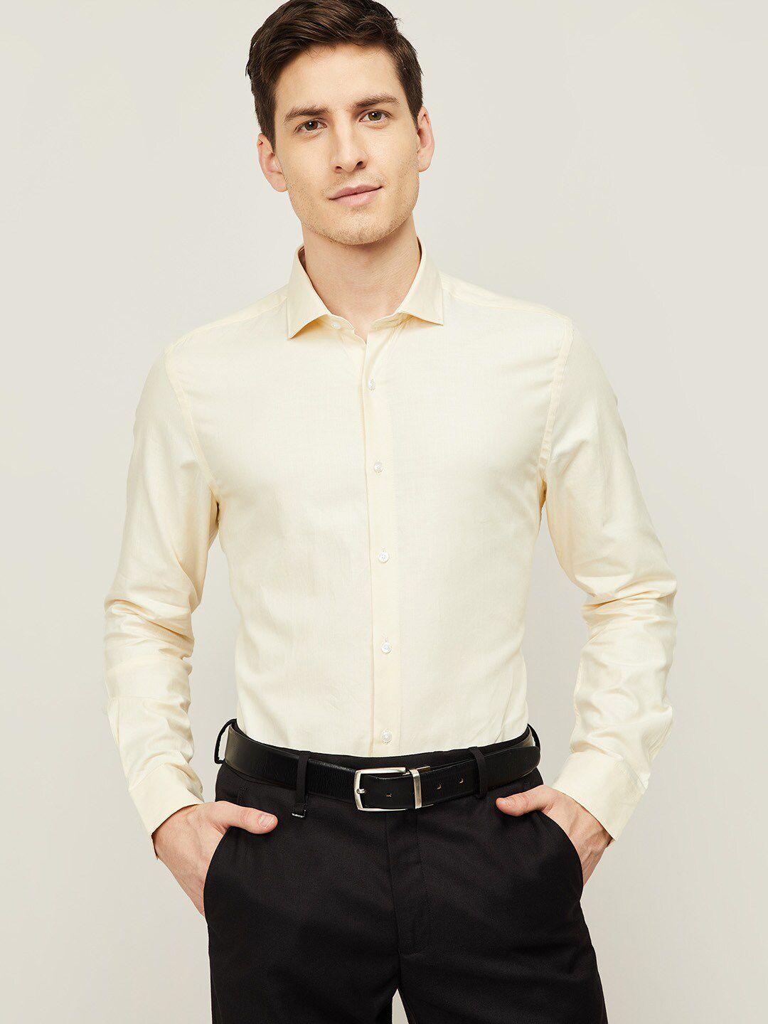 code by lifestyle men yellow casual shirt