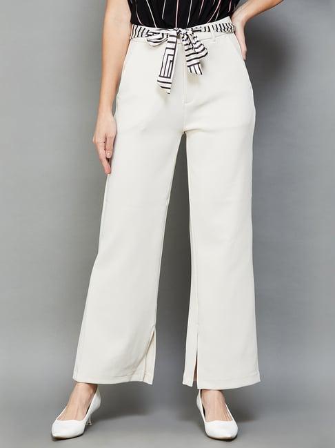 code by lifestyle off-white mid rise pants