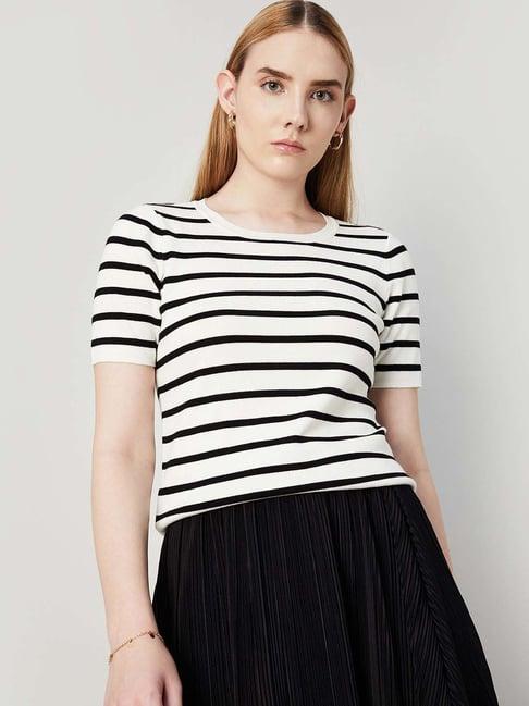 code by lifestyle off-white striped t-shirt