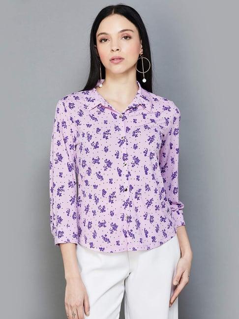 code by lifestyle pink floral print shirt