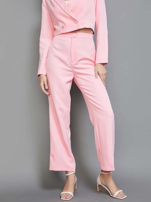code by lifestyle pink high rise pants