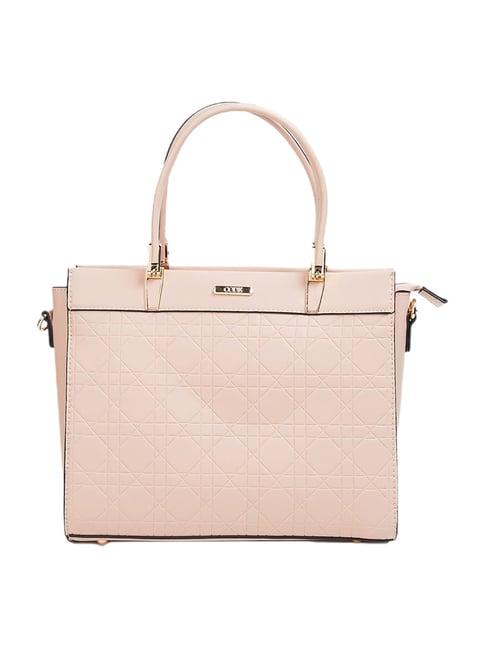 code by lifestyle pink textured handbag