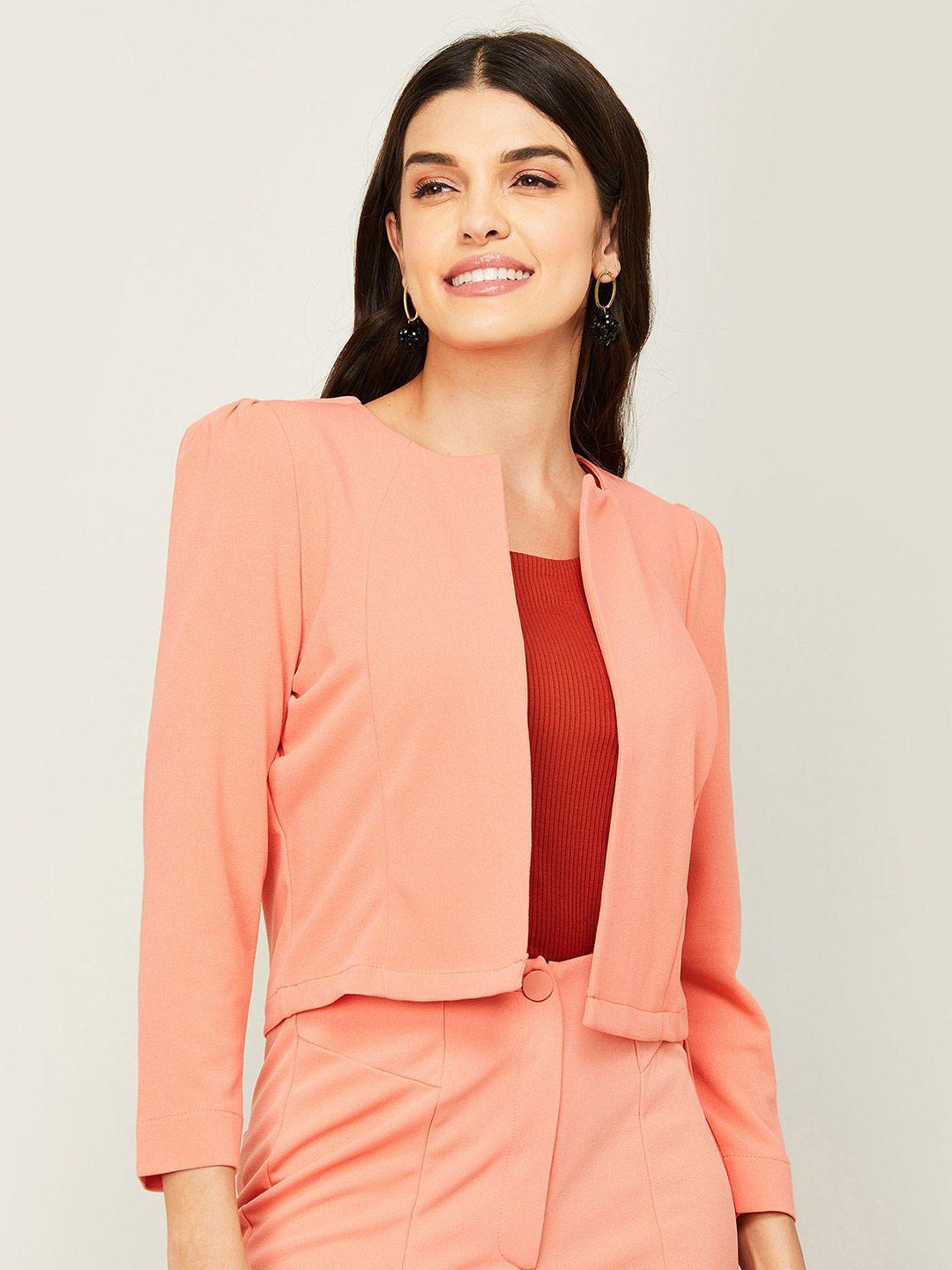 code by lifestyle polyester open front shrug