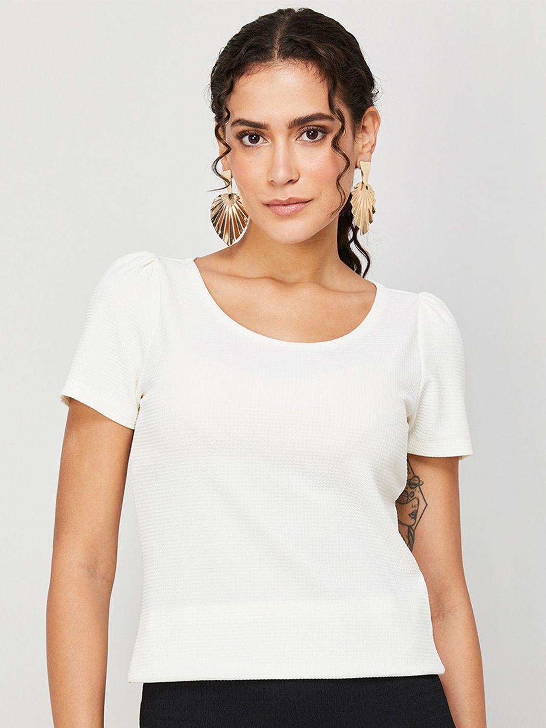 code by lifestyle puff sleeves regular top