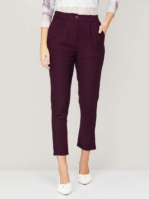 code by lifestyle purple mid rise pants
