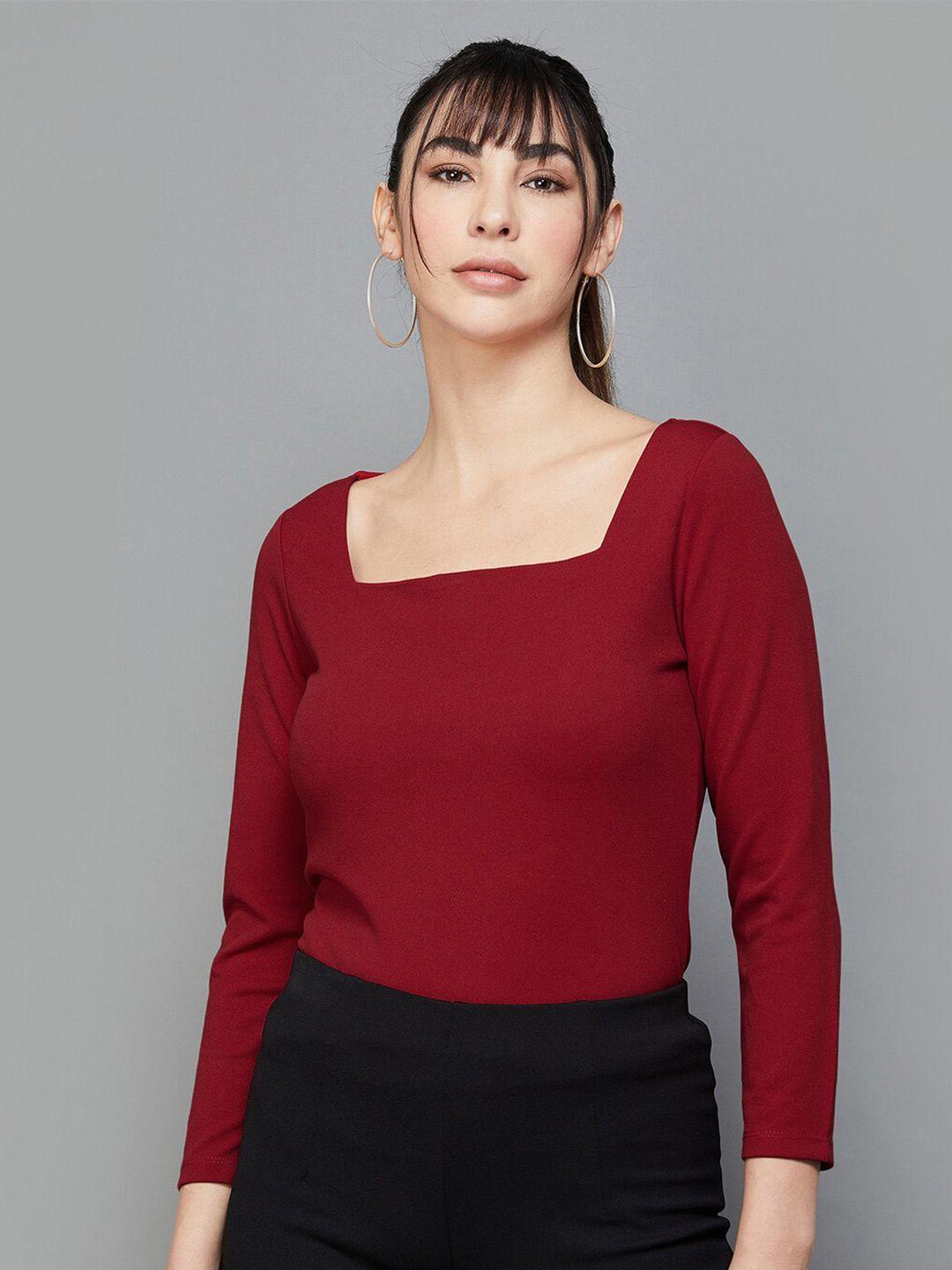 code by lifestyle red crop top