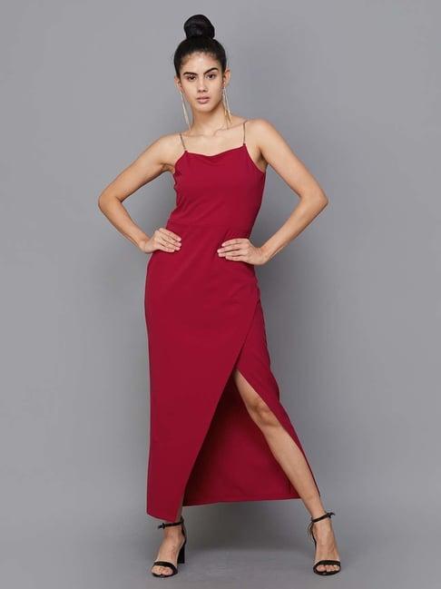 code by lifestyle red maxi dress