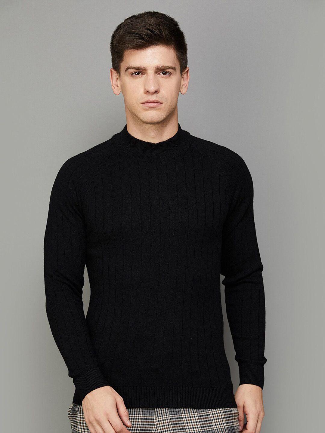 code by lifestyle ribbed mock collar cotton pullover