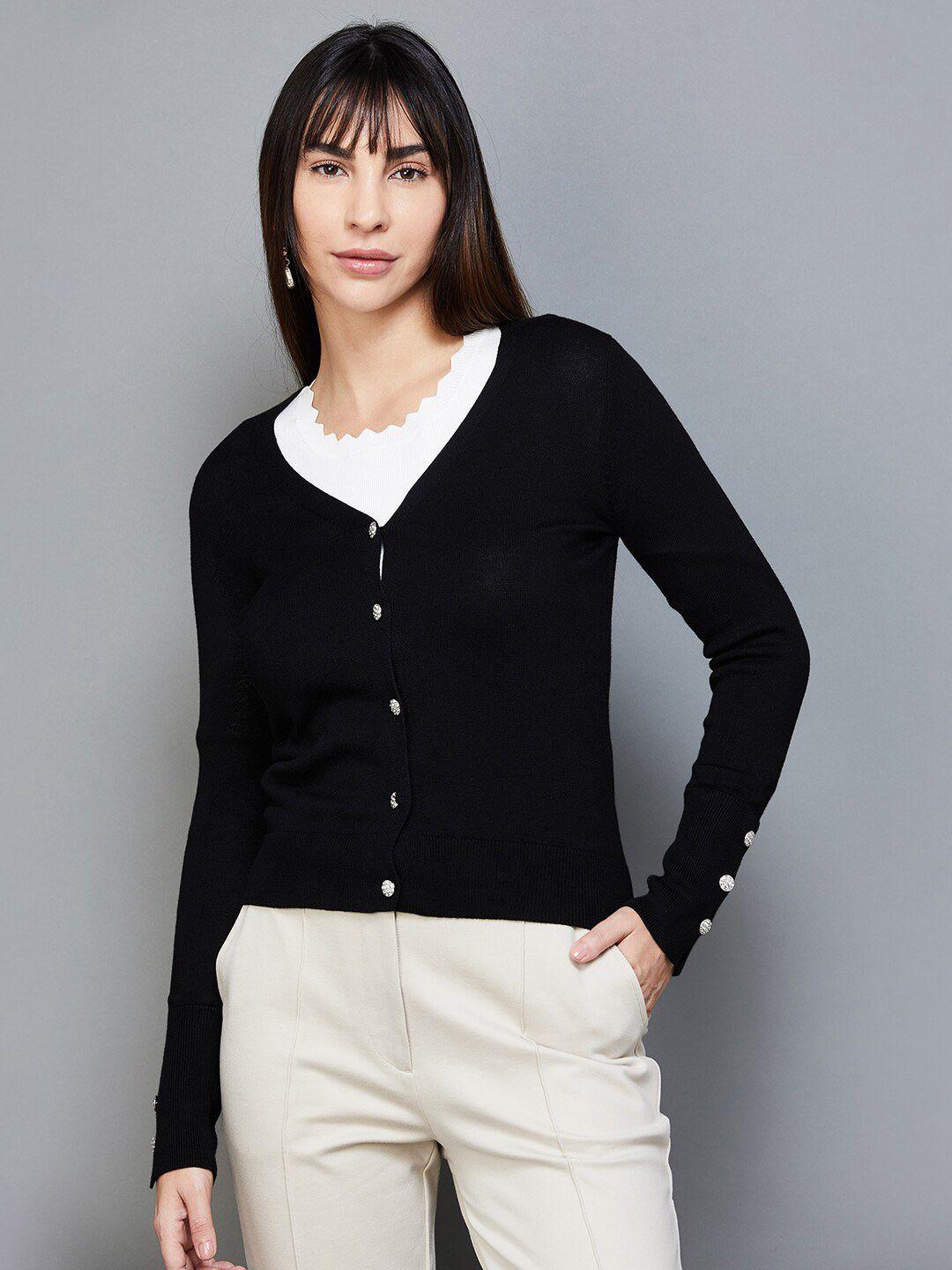 code by lifestyle ribbed v-neck cardigan