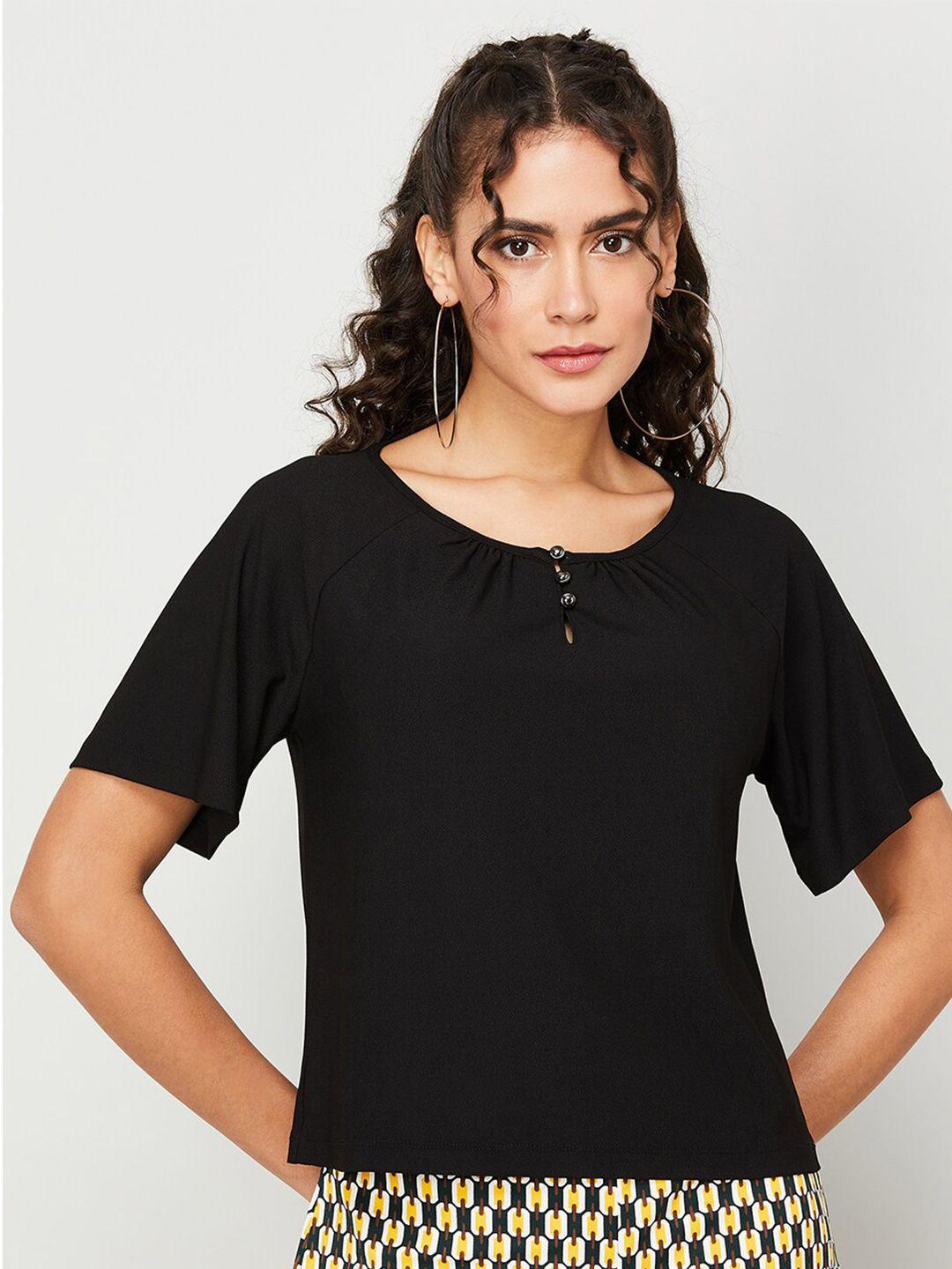 code by lifestyle round neck short sleeves regular top