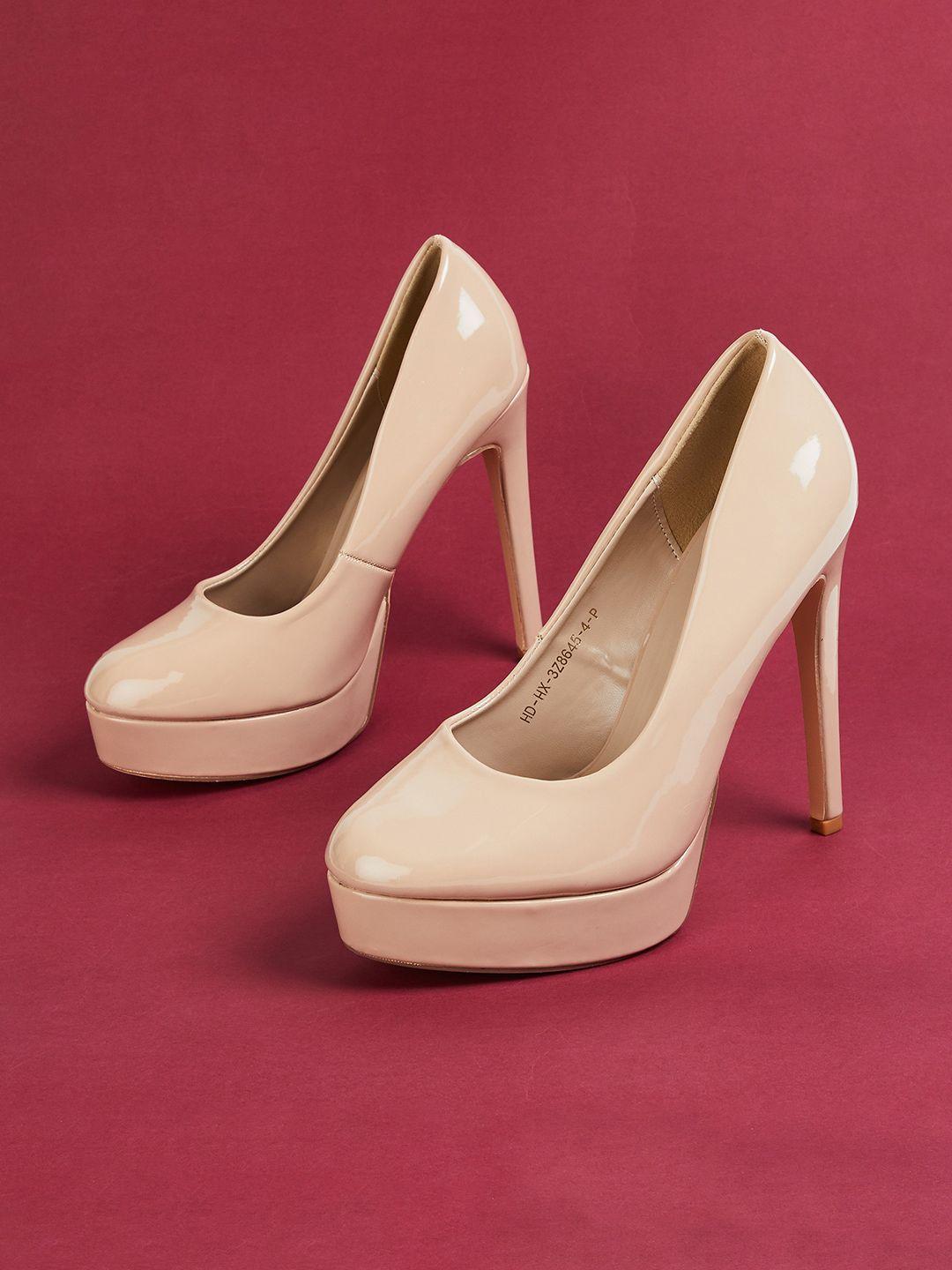 code by lifestyle round toe stiletto pumps