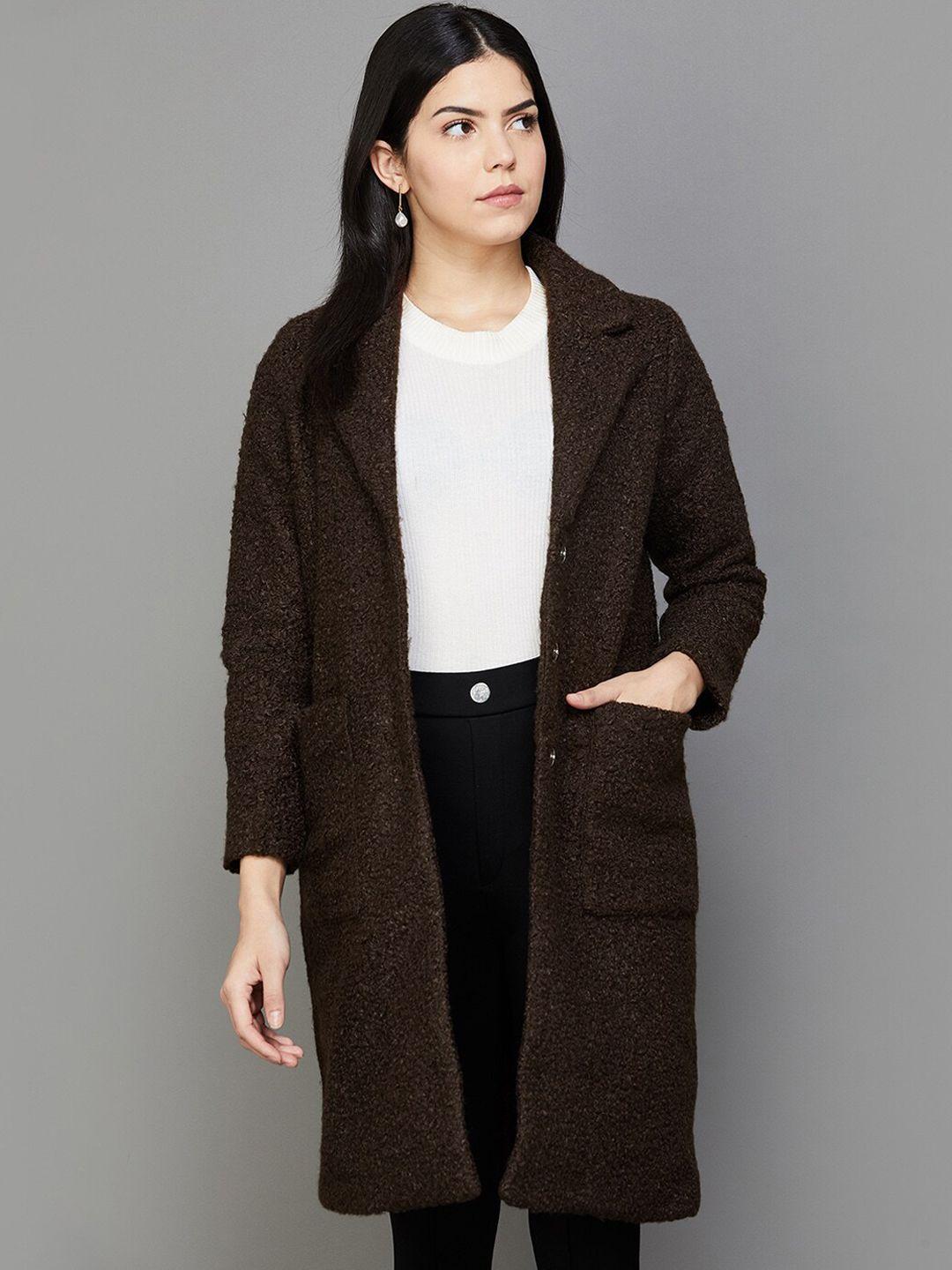 code by lifestyle self design notched lapel longline overcoat