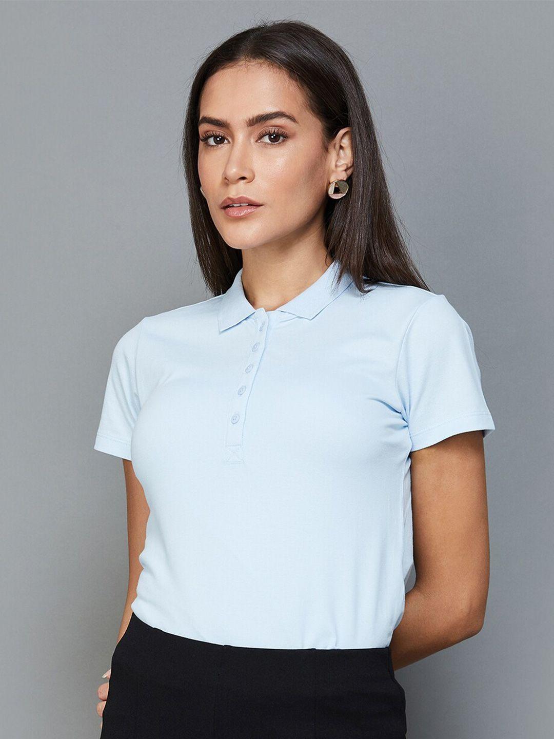 code by lifestyle shirt collar cotton casual top