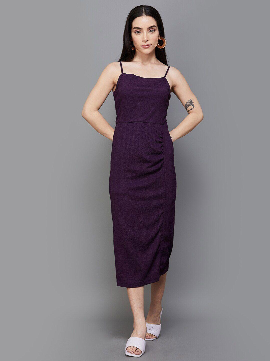 code by lifestyle shoulder straps sheath midi dress