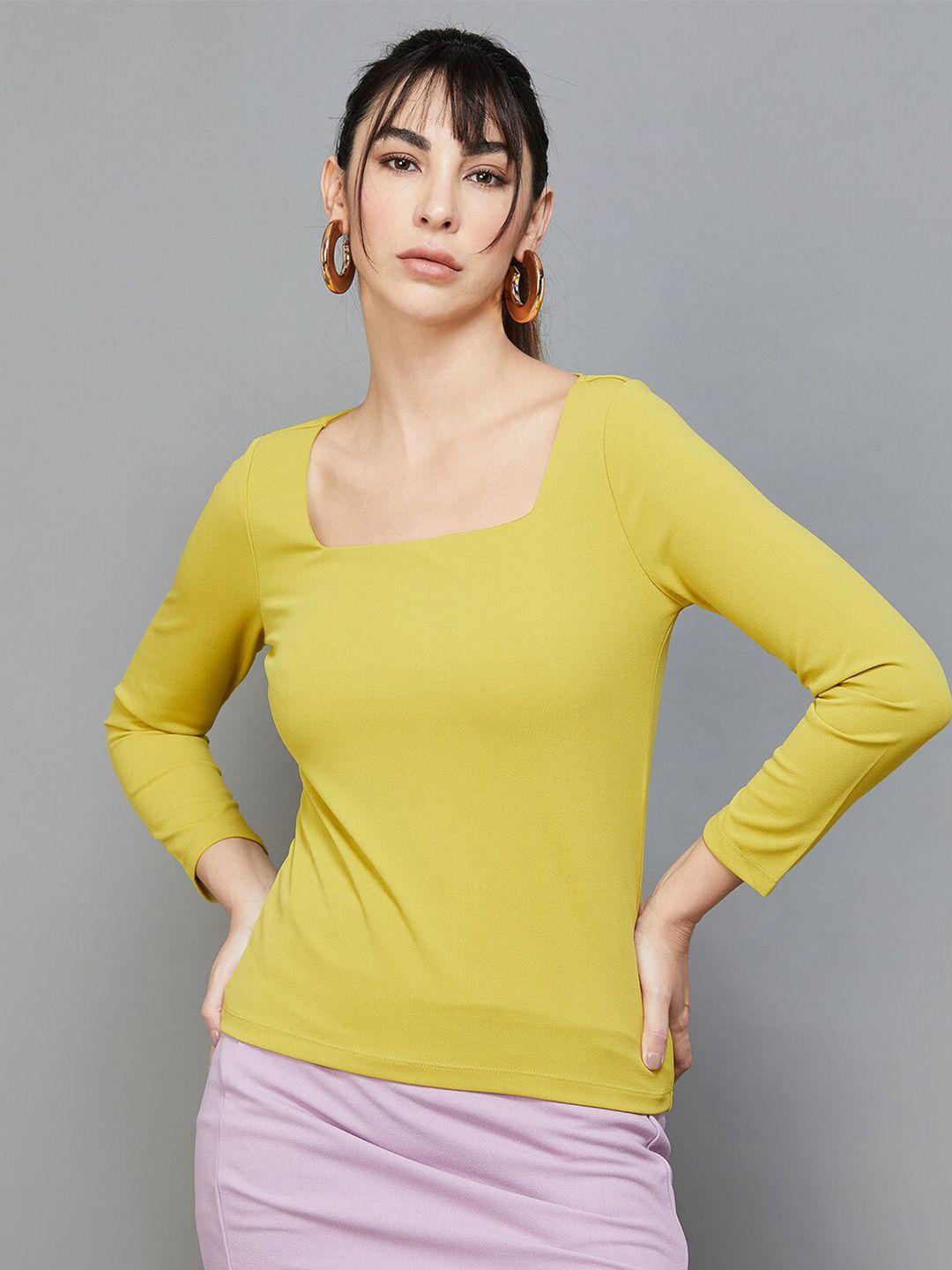 code by lifestyle square neck regular top