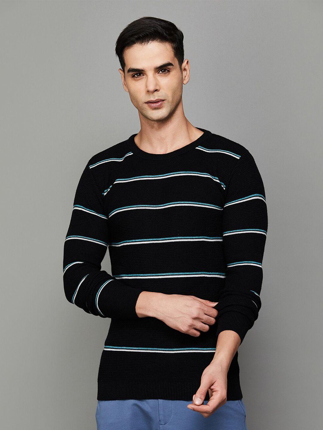 code by lifestyle striped cotton t-shirt