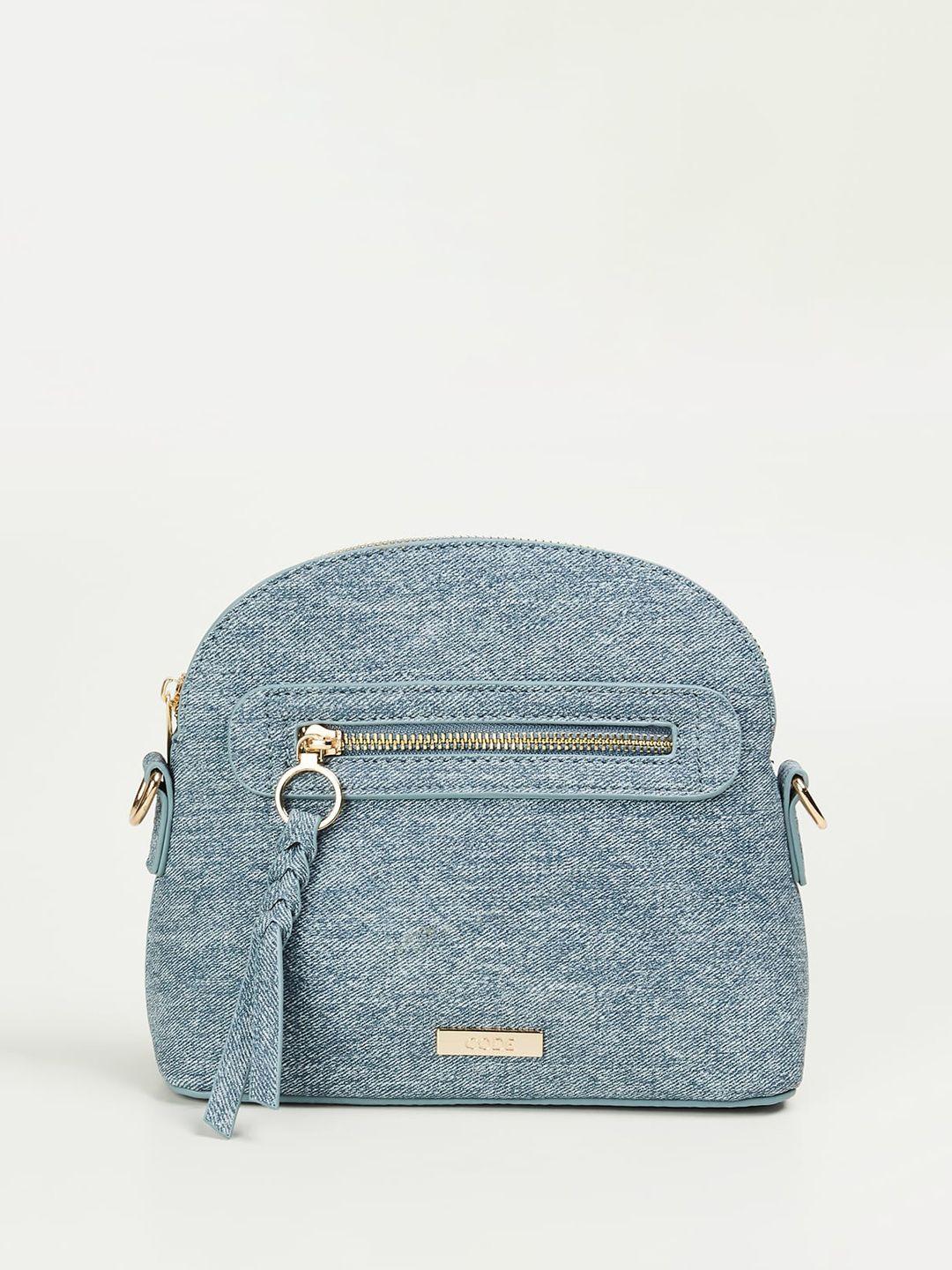 code by lifestyle textured structured sling bag