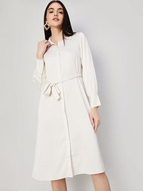 code by lifestyle white shirt dress