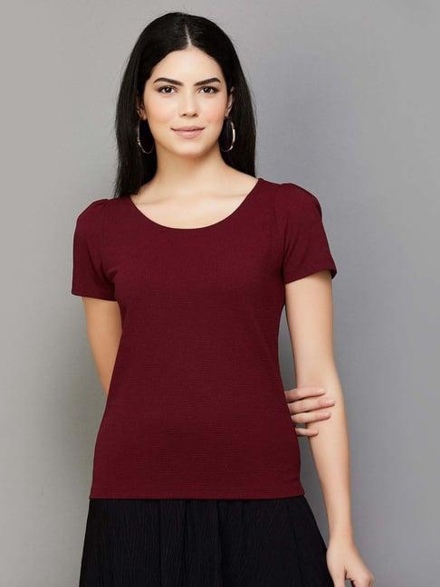 code by lifestyle wine regular fit top