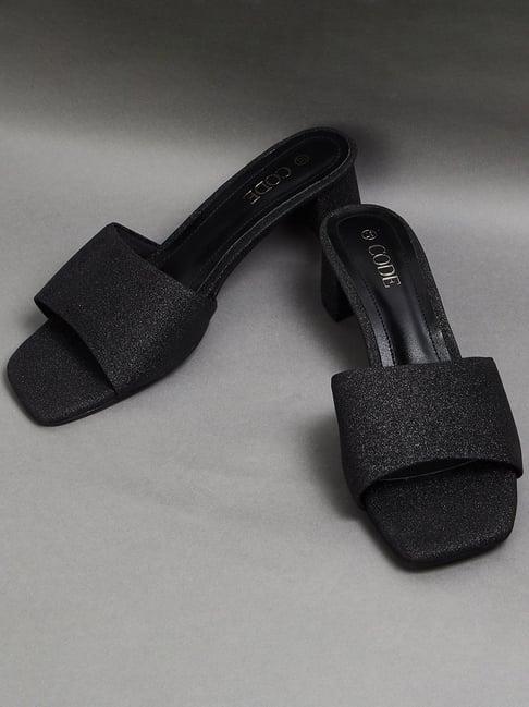 code by lifestyle women's black casual sandals