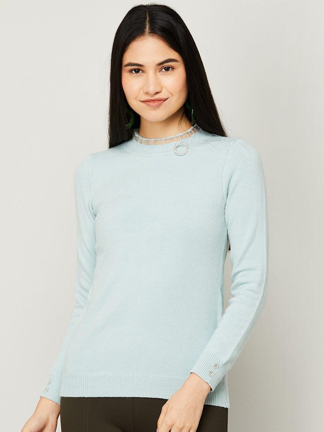 code by lifestyle women blue casual top