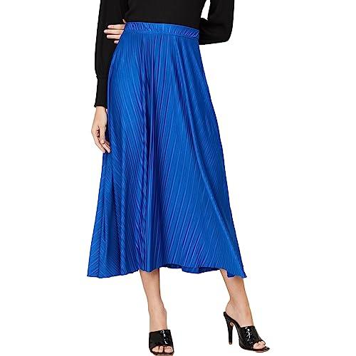 code by lifestyle women blue polyester regular fit solid skirts_28